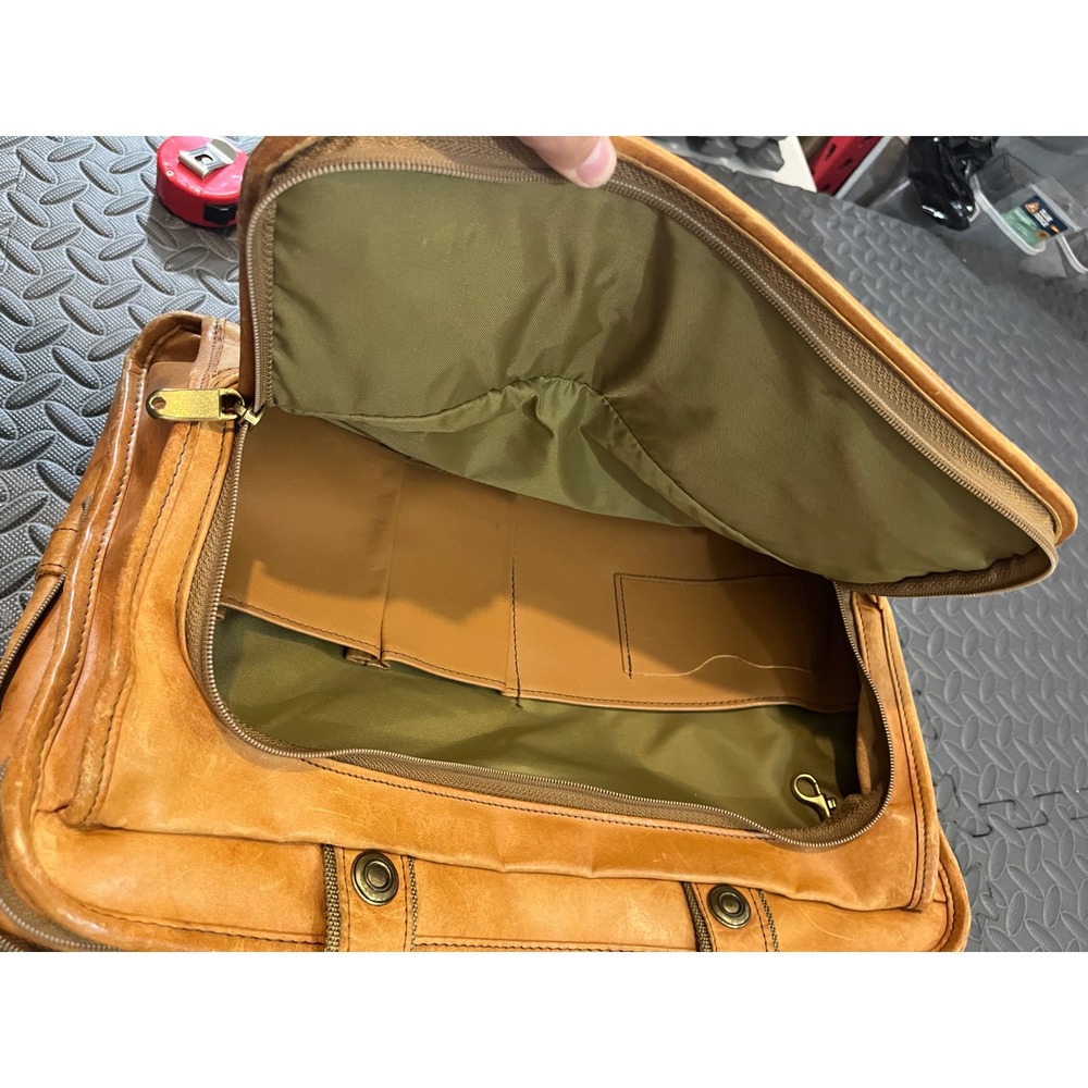 VTG Hartmann Expandable Leather Luggage Carry On Laptop Shoulder Messenger Bag - Picture 10 of 16